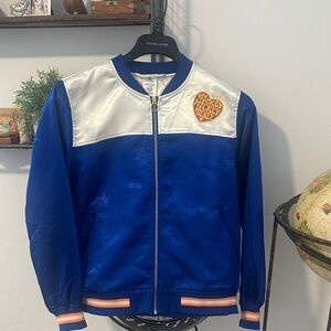Disney Blue and White Bomber Jacket